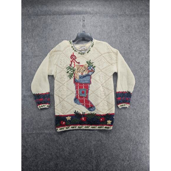 VINTAGE HEIRLOOM COLLECTIBLES CHRISTMAS SWEATER - Picture 1 of 9